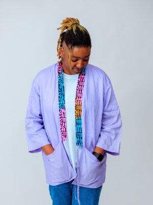 Fleur Purple Kimono Unisex